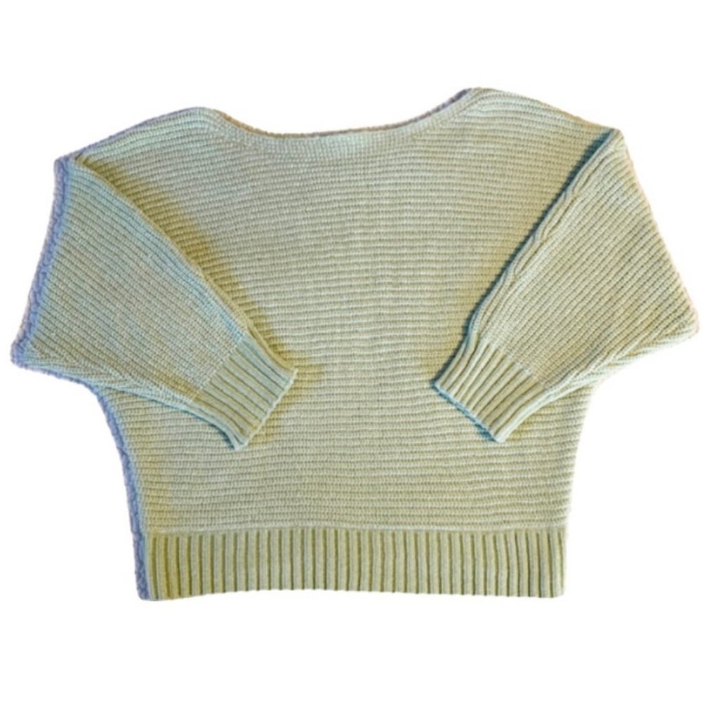 Forever 21 Boat Neck Sweater (Lime Green) Size Medium